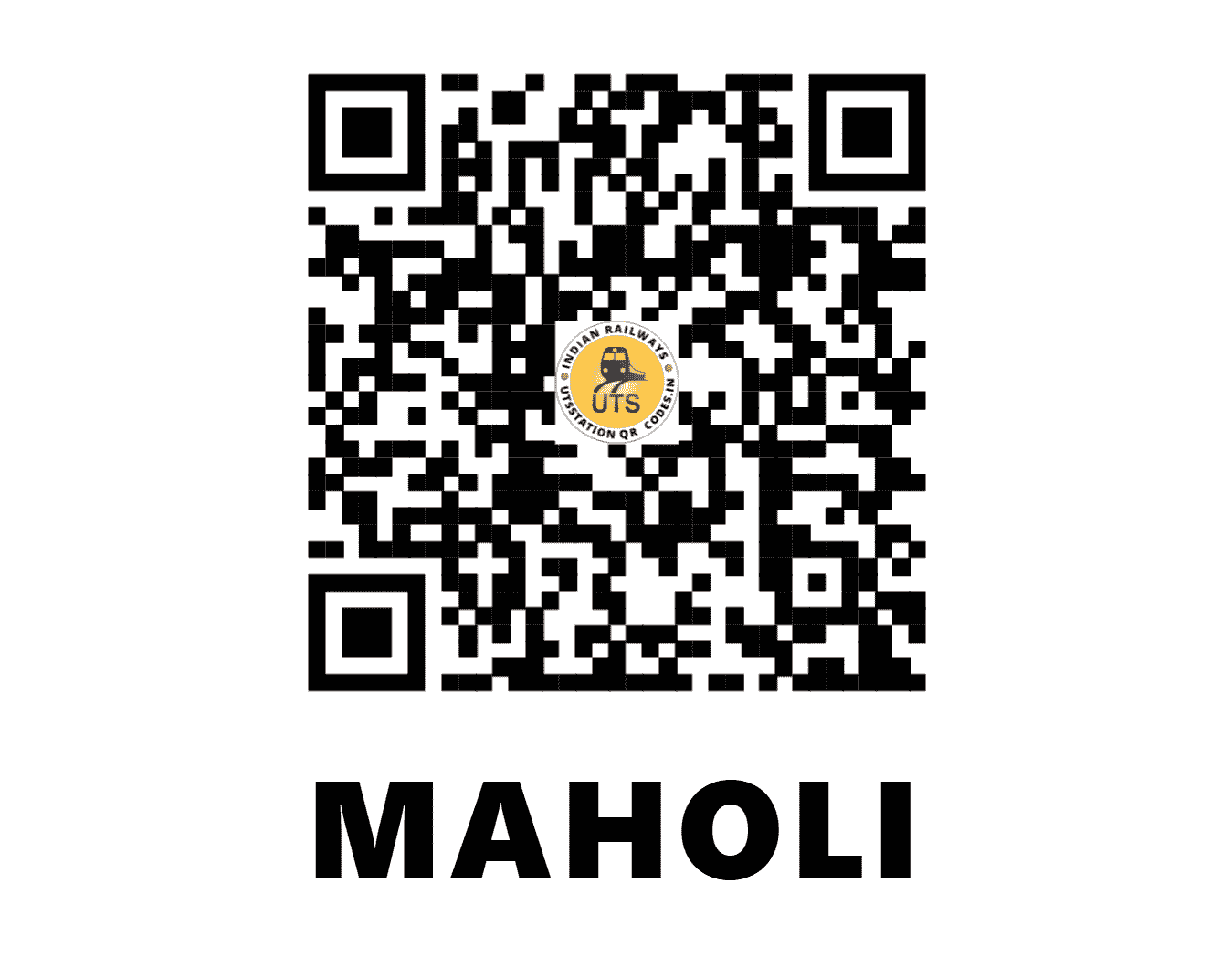 UTS QR Code for MAHOLI - MAHO - NR (UTTAR PRADESH)